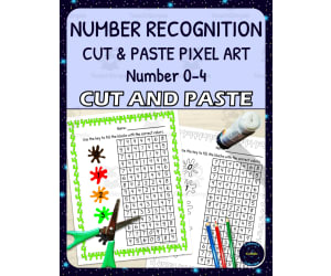 Number Recognition Pixel Art - Numbers 0-4
