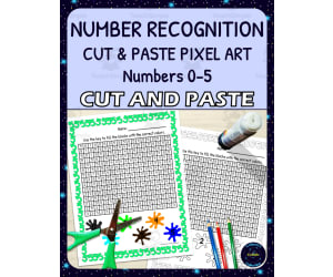 Number Recognition Pixel Art - Numbers 0-5