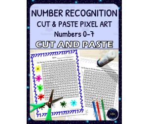 Number Recognition Pixel Art - Numbers 0-7