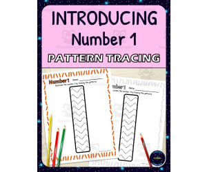 Number Recognition Worksheets | Pattern Tracing Activity | Number 1