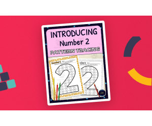 Number Recognition Worksheets | Pattern Tracing Activity | Number 2