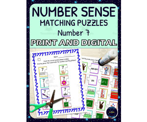Number Sense Matching Puzzles for Number 7