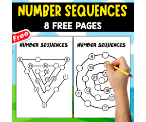 NUMBER SEQUENCE | 8 FREE PAGES OF EXERCISES