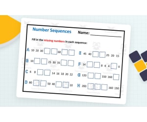 Number Sequences Worksheet