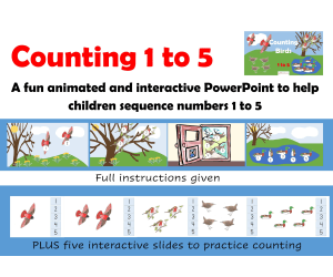 Number Sequencing Interactive PowerPoint 0 to 5