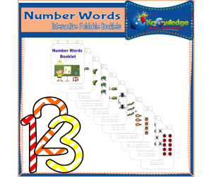 Number Words Interactive Foldable Booklet