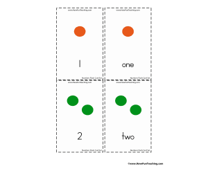 Numbers 0 to 20 Flash Cards