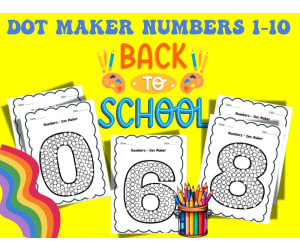 Numbers 1 to 10 Dot Maker Coloring Activity
