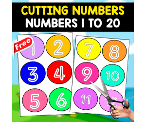 NUMBERS 1 TO 20 | FOR CUTTING | MATH RESOURCE