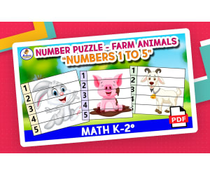 NUMBERS 1 TO 5 - MATH PUZZLE