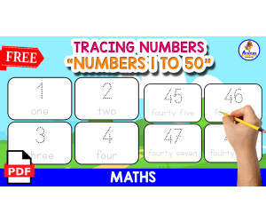 NUMBERS 1 TO 50 | TRACING FLASHCARDS
