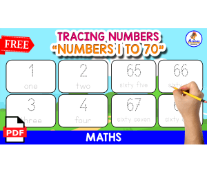 NUMBERS 1 TO 70 | TRACING NUMBERS FLASHCARDS