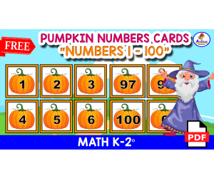 NUMBERS CARDS 1 TO 100 - Pumpkin Theme