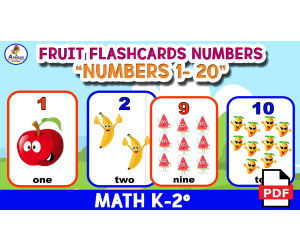 NUMBERS FLASHCARDS 1 TO 10 - Fruit Theme