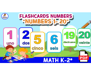 NUMBERS FLASHCARDS IN SPANISH - Numbers 1 to 20