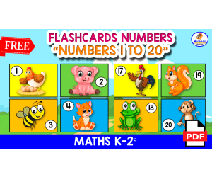 NUMBERS FLASHCARDS of ANIMALS | 1 to 20