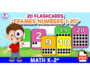 NUMBERS FRAMES 1 to 20 - 20 Flashcards