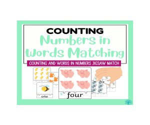Numbers in Words Counting Jigsaw