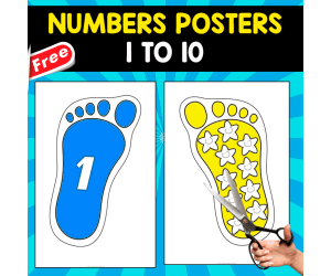 NUMBERS POSTERS | NUMBERS 1 TO 10 | FOR CUTTING