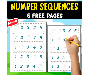 NUMBERS SEQUENCES 1-5 | 5 FREE PAGES