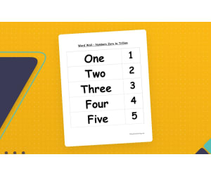 Numbers Word Wall