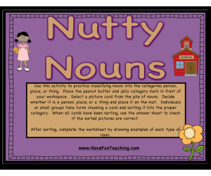 Nutty Nouns Activity