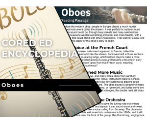 Oboes Reading Comprehension Passage - Cored Ed Encyclopedia