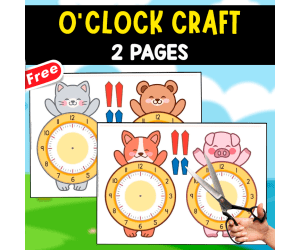 O'CLOCK CRAFT | 4 FREE PAGES