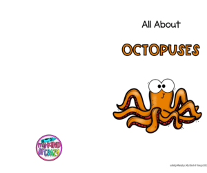 Octopus Adapted Book, Printable, Color and BW, Special Ed