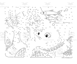 Octopus Extreme Difficulty Dot-to-Dot PDF