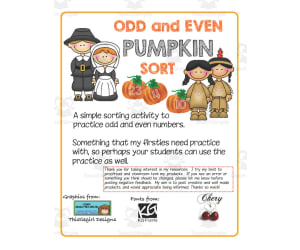 Odd and Even Pumpkin Sort Activity