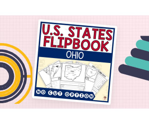 Ohio State Flipbook (Capital, Bird, Flower, Flag, Animal)
