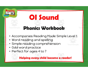 OI: Phonics Workbook Reading Made Simple