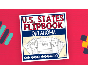 Oklahoma State Flipbook (Capital, Bird, Flower, Flag, Animal)