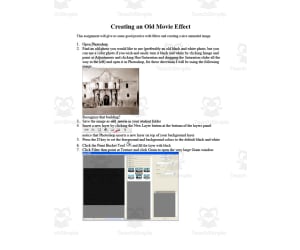 Old Movie Effect Photoshop Activity