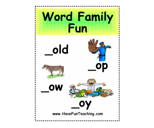 OLD, OP, OW, OY Word Family Fun Activity
