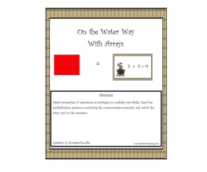 On the Water Way with Arrays Activity