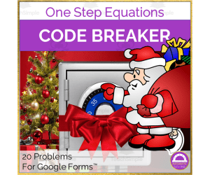 One Step Equations Code Breaker | Christmas Edition