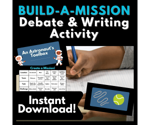 Online Astronaut Game Build-a-Mission Problem Solving Writing Extension Activity