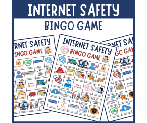 Online Cyber Internet Safety Bingo Game Digital Citizenship Activity
