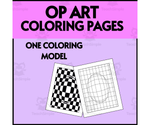 OP ART COLORING WORKSHEETS