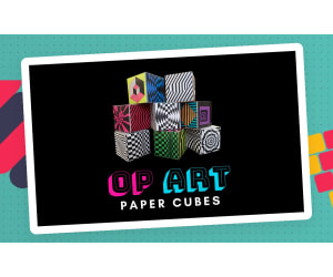 Op Art Paper Cubes – 5th Grade Art Project
