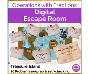 Operations with Fractions | Treasure Island Escape Room