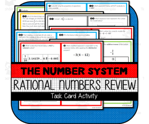 Operations with Rational Numbers Unit Review TASK CARDS