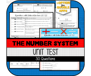 Operations with Rational Numbers UNIT TEST