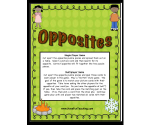 Opposites Activity