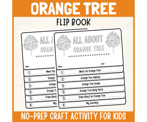 Orange Tree Flipbook Craft Science Study Writing Prompt Activities