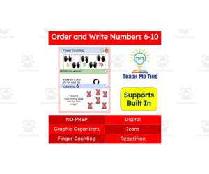 Order and Write Numbers 6-10 | Digital Math Lesson