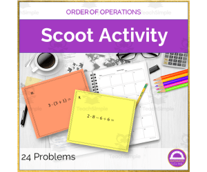 Order of Operations Activity Task Cards | Scoot Game