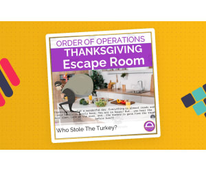 Order of Operations Escape Room | Thanksgiving Digital Activity